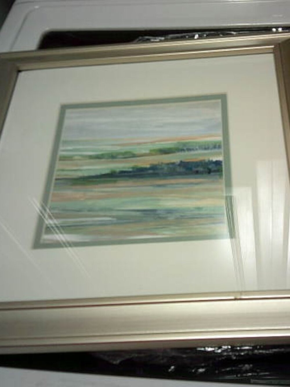 NEW SET GLASS PARAGON PICTURE GALLERY NEAR TULLY FRAMED ART BY JILL 12X12" 48090